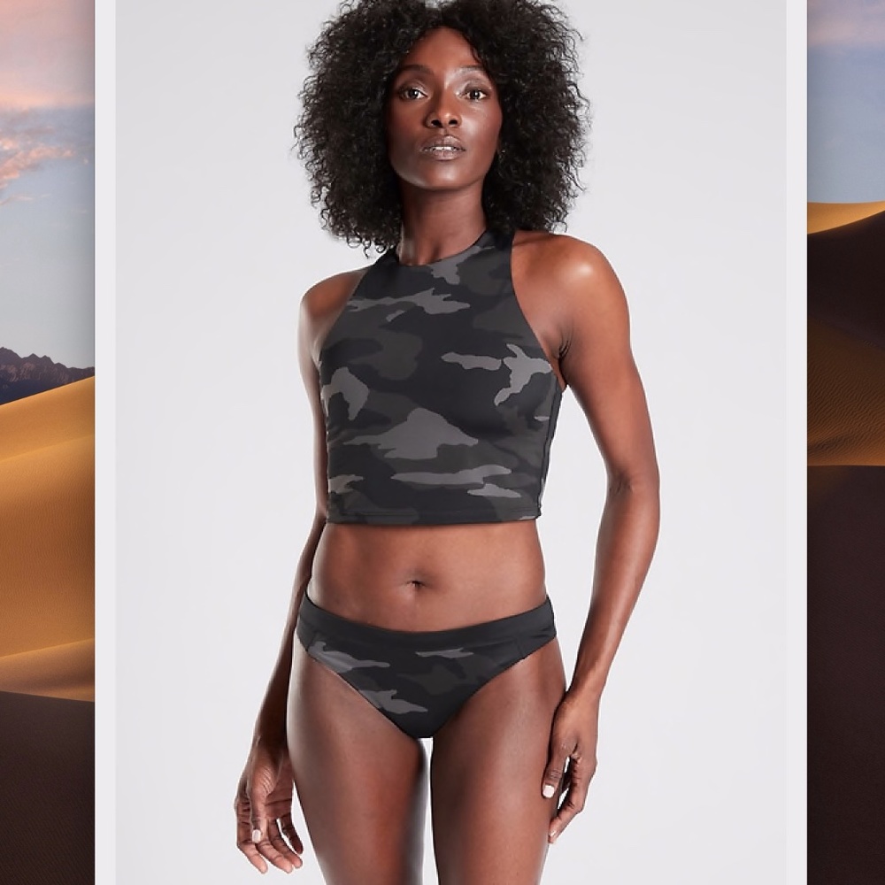 NWT ATHLETA CAMO Freestyle Bottom S AND Top M A/C